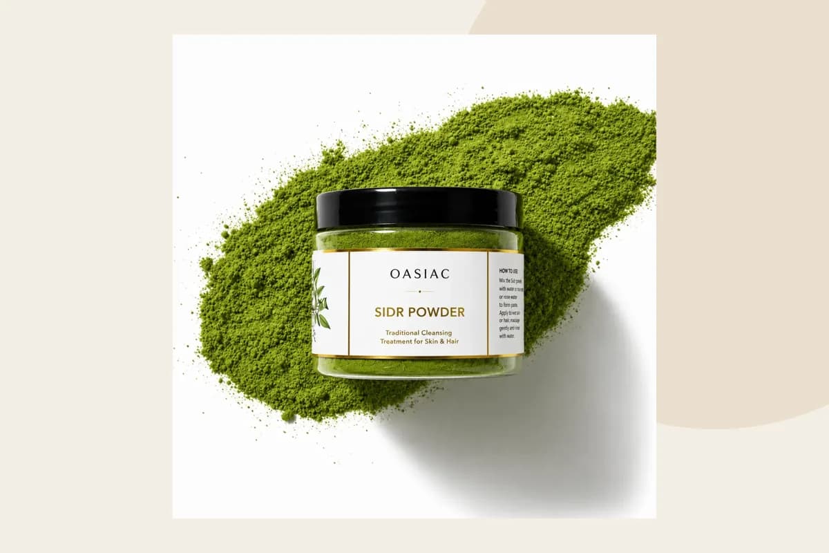 OASIAC Sidr Powder for Body & Hair product packaging